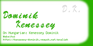 dominik kenessey business card